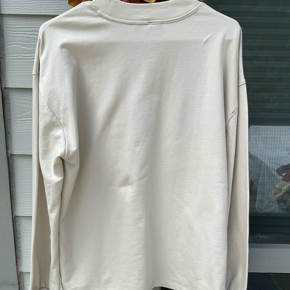 NWT Vans Cream Long Sleeve with Tan Logo Patch Size S - Picture 7 of 7